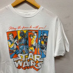 古着 L 半袖 白 スターウォーズ アニメT STAR WARS