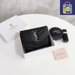 【今日特価】Yves Saint Laurent イヴ・サンローラン スモールウォレットシリーズ 牛皮を採用し精巧な仕上げを備える