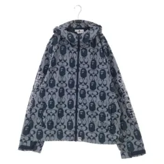 A BATHING APE (アベイシングエイプ) ×COACH Wind Breaker C4877コーチ 総柄ロゴナイロンジップアップウインドブレーカー ナイロンジャケット ネイビーのサムネイル