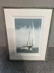 ⭐️SAILS⭐️フランクキャッツマレー 帆船の版画 ベージュフレーム額縁付 銅版画 2025年最新】フランクキャッツマレーの人気アイテム - メルカリ