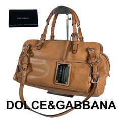 m33 DOLCE&GABBANA ドルチェアンドガッバーナ MISS POCKET ハンドバッグ ワンショルダー 2way 豹柄 レオパード ブラウン レザー D&G ディーアンドジー レディース ヴィンテージ