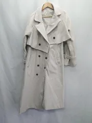■ ⊇ GRL グレイル 長袖 トレンチコート サイズM ベージュ系 レディース E  【1410290004135】