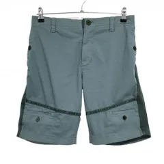 ★SALE価格★【新品】マークアンドロナ ハーフパンツ ブルーグレー 織生地ロゴテープ メンズ 46(M) ゴルフウェア 2022年 木村拓哉着用モデル MARK＆LONA