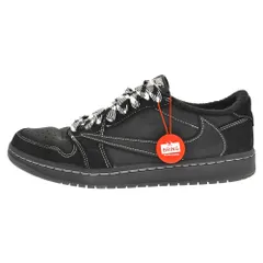 NIKE (ナイキ) ×TRAVIS SCOTT AIR JORDAN 1 LOW OG SP BLACK PHANTOM トラヴィススコット ブラックファントム エアジョーダン 1 スニーカー DM7866-001 US9.5/27.5cmのサムネイル