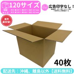 段ボール ダンボール 箱 120サイズ 40枚セット 新品 国産 梱包材 梱包資材
