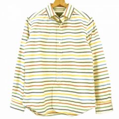 定価23,000円◆NigelCabourn ナイジェルケーボン ブリティッシュ オフィサーズ シャツ 長袖 マルチボーダー シャツ 日本製 メンズ