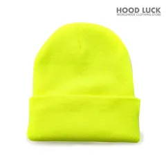 20.蛍光イエロー ニット帽 メンズ レディース ブランド 暖かい無地 ガリュウクラフト ニットキャップ ワッチキャップ ビーニー イエロー オレンジ 赤 黒 長い 秋冬 大きめ  コスプレ