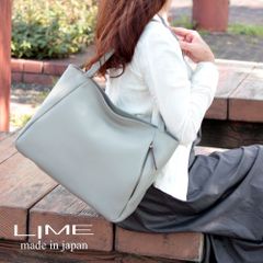 トートバッグ レディース A4 本革 女性 大人 高級 おしゃれ シンプル レザー 通勤 通学 LIME L2029 アッシュグレー