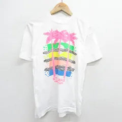 M/古着 半袖 ビンテージ Tシャツ メンズ 80s ヤシの木 ビーチ セントトーマス コットン クルーネック 24feb21 中古