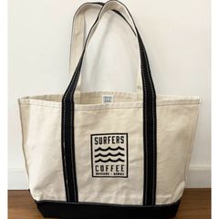稀少・企業モノ】ランズエンド ジップトップ トートバッグ 黒（濃紺 