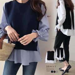 2点セット シャツブラウス ベスト