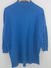◇ SLY スライ ハイネック ニット 長袖 ミニ チュニック ワンピース サイズ1 ブルー系 レディース E  【1304050000072】