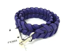 ■新品同様■ FENDI フェンディ ストラップユー レザー バッグ用 ショルダーストラップ 肩掛け パープル系 FK6580
