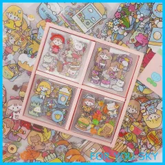 【在庫処分】AIDUCHO シール 手帳シール かわいい 100枚 DIY フレークシール 防水ステッカー デコシール 可愛いシール 水筒用/スケジュール/ギフト/手帳用シール（可愛い女の子）