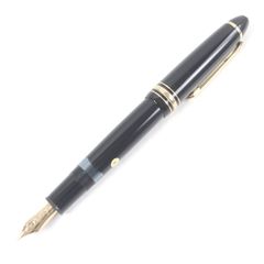 MONTBLANC - 美品□MONTBLANC モンブラン プレシャスレジン ペン先14K Mニブ マイスターシュテュック クラシック キャップ式 万年筆 ブラック ゴールド ケース付き 西ドイツ製 メンズ 美品□MONTBLANC モンブラン プレシャスレジン ペン先14K Mニブ