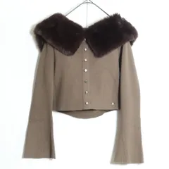 【新品】ナイスクラップ★プルオーバー サイズF ブラウン系 フェイクファーの替え襟付き z11867