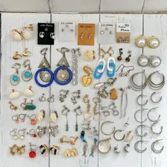 昭和レトロ★ヴィンテージイヤリング＆ピアス まとめ売り ラインストーン パール等