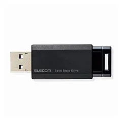 【数量限定セール！】エレコム ELECOM SSD 外付け ポータブル 250GB 「ブラック」 小型 ノック式 USB3.2(Gen1)対応 PS4/PS4Pro/PS5 ESD-EPK0250GBK