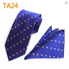 ネクタイ　ポケットチーフ　格安　 2点 花柄　ストライプ　結婚式　発表会　クリスマス　パーティー　イベント　卒業式　入学式　入社式　ダンスパーティー　ブルー色　ネイビー　ゴールド色　金色　ブラック　シルバー　ドット柄　スーツ　小物　ワイシャツ