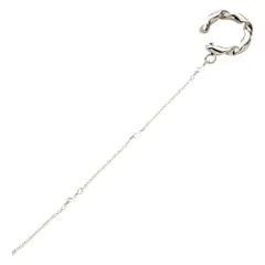 【シルバー×ワンサイズ】[Cream dot. クリームドット公式] イヤーカフ レディース  イヤーカフ イヤカフ 片耳用 フープ ロング チェーン 揺れる メタル パール c型 大人 上品 エレガント きれいめ シンプル  