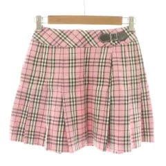 バーバリー ロンドン BURBERRY LONDON プリーツスカート フレア 子ども服 ジュニア ミニ チェック 140Acm ピンク BX168-020-14 /NQ ■GY14