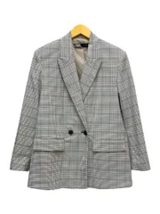 ZARA (ザラ) ダブル ジャケット チェック柄 ポケット付き S マルチカラー レディース/036