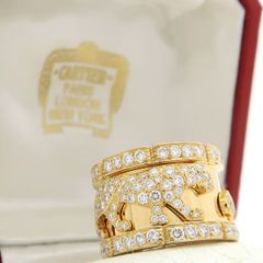 Cartier マハンゴ ダイヤモンド リング N4007452 パンサー #52 750 K18イエローゴールド 正規仕上げ済 美品 箱保付 カルティエ ◆送料込◆質屋-10925y