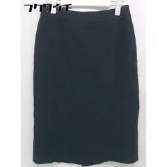 ◇ THE SUIT COMPANY ザ スーツカンパニー バックジップ 膝丈 ナロー スカート サイズ38 ネイビー レディース 【中古】 【1105100013611】