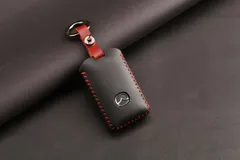 【eh01-61-W】ブラック 本革 マツダ スマートキーカバー CX5 CX8のサムネイル