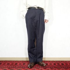 EU VINTAGE TUCK DESIGN WOOL SLACKS PANTS MADE IN ITALY/ヨーロッパ古着タックデザインウールスラックスパンツ