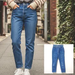 USA製!!90s ヴィンテージ◎【Levi's】リーバイス 610-0217 デニム パンツ テーパード ジーンズ ジーパン 履き心地抜群◎ アメカジ 古着 ビンテージ 80s 90s アメリカ製 インディゴブルー レディース w29/Ｍ37157j