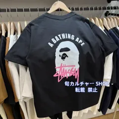 [新品・大人気] Stussy x A BATHING APE アベイシングエイプ bape Tシャツ 男女兼用