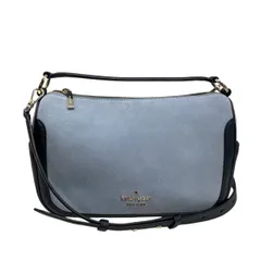 ♪0952 ケイトスペード ショルダーバッグ スエード ブルー スムーシュ クロスボディバッグ ネイビー×ブルー 本体のみ KateSpade