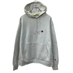 Champion 無地 スウェット パーカー L オフホワイト チャンピオン ワンポイントロゴ 刺繍ワッペン 古着卸 アメリカ仕入 a709-5013