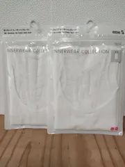 【新品・未使用】UNIQLO　ユニクロ　タンクトップ　レーサーバックレース　白　2枚セット売り　Ｓサイズ