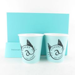 未使用 TIFFANY＆Co. ティファニー キャットストリート限定 ペーパーカップ ペア コップ SY9488F 