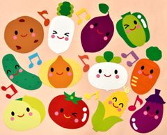 ★壁面飾り 標準サイズ（サイズ変更可能）「野菜とおどろう！」 春 夏 秋 冬 幼稚園 保育園 学校 病院 施設 知育 店舗装飾★