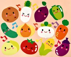 ★壁面飾り 標準サイズ（サイズ変更可能）「野菜とおどろう！」 春 夏 秋 冬 幼稚園 保育園 学校 病院 施設 知育 店舗装飾★のサムネイル