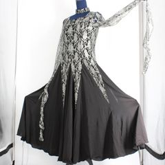 【美品 社交ダンス衣装】ブラックgentil ワンピース ドレス 黒 レース 楽天市場】社交ダンス ワンピース モダンドレス 黒 大きいサイズ