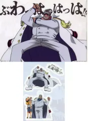 【中古】クリアファイル モンキー・D・ガープ＆モンキー・D・ルフィ A4クリアファイル＆ステッカーセット 「一番くじ ワンピース 伝説の英雄」 G賞 