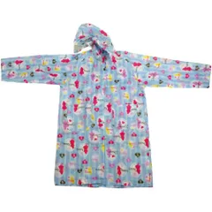 ☆ アリス ☆ 120cm ☆ ATTAIN 女児 レインコート レインコート キッズ オシャレ ランドセル対応 女の子 レイン コート 子供 子ども ランドセル リュック フード付き 女子 女児 反射材 リフレクター 配色 切り替え