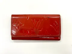 【訳あり】 LOUIS VUITTON ルイ・ヴィトン モノグラム・ヴェルニ ミュルティクレ 4 キーケース （キーフック1点欠損） M91211 レッド スペイン製