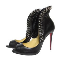未使用Christian Louboutinパンプス37レザー黒クリスチャンルブタン