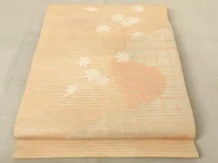 平和屋着物＊夏物　西陣　川島織物　太鼓柄　本袋帯　唐織　芝文　楓　銀糸　正絹　逸品　AAAU6282pf