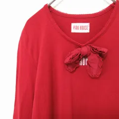 ピンクハウス PINK HOUSE カットソー 長袖Tシャツ リボン ロゴ レディース [x972769ss]