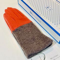 【tet./テト】バイカラー　women　コーラルオレンジ&ブラウン【新品】グローブ