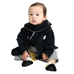 【新品】 ベビー キッズ 子供服 袴風 カバーオール ロンパース 男の子 黒 70cm 10667506BK70 0