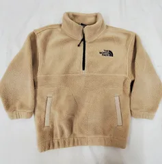 THE NORTH FACE ノースフェイス キッズ120サイズ  ハーフジップ ボアフリース HYVENT POLARTEC ベージュ fg0428-7