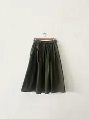  GRANDMA MAMA DAUGHTER　ベルト付きギャザースカート　オリーブのサムネイル