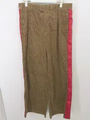 ◇ GU × UNDERCOVER コラボ コーデュロイ ワイド パンツ サイズXL ブラウン レッド レディース P  【1208300009535】